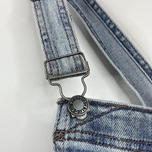 Judy Blue Distressed Hem Denim Overall Shorts JB150077 Small - Picture 2 of 12